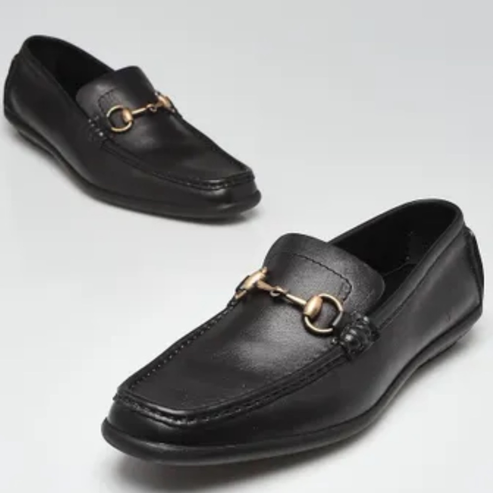 Gucci Horsebit Accent Leather Moccasins